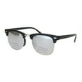thumbnail image 4 of Boys Child Size Color Mirror Lens Hipster Half Rim Sunglasses Black Silver Mirror, 4 of 4