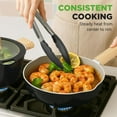 thumbnail image 4 of NutriChef 14-Piece Non-Stick Ceramic Cookware Set - Induction Safe Pots and Pans with Glass Lids, Cool-Touch Handles, Even Heat Distribution, Dishwasher Safe, Includes Ladle, Tong, Spatula (Black), 4 of 4