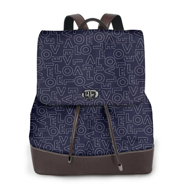 Disketp LOVE Mochila de Cuero para Mujer, Bolso de Espalda Antirrobo con Estilo para Viaje, Trabajo y Uso Diario