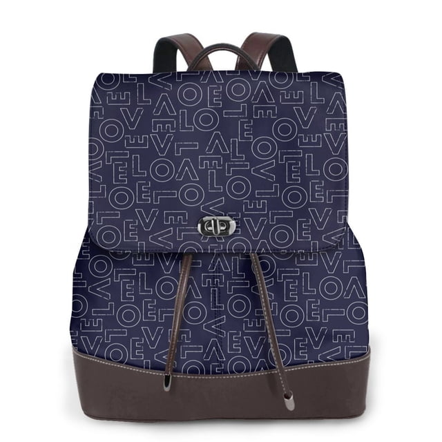 Fotbe LOVE Mochila Bolso con Estampado para Mujer, Mochila Antirrobo de Nylon Impermeable, Bolsa Ligera de Hombro