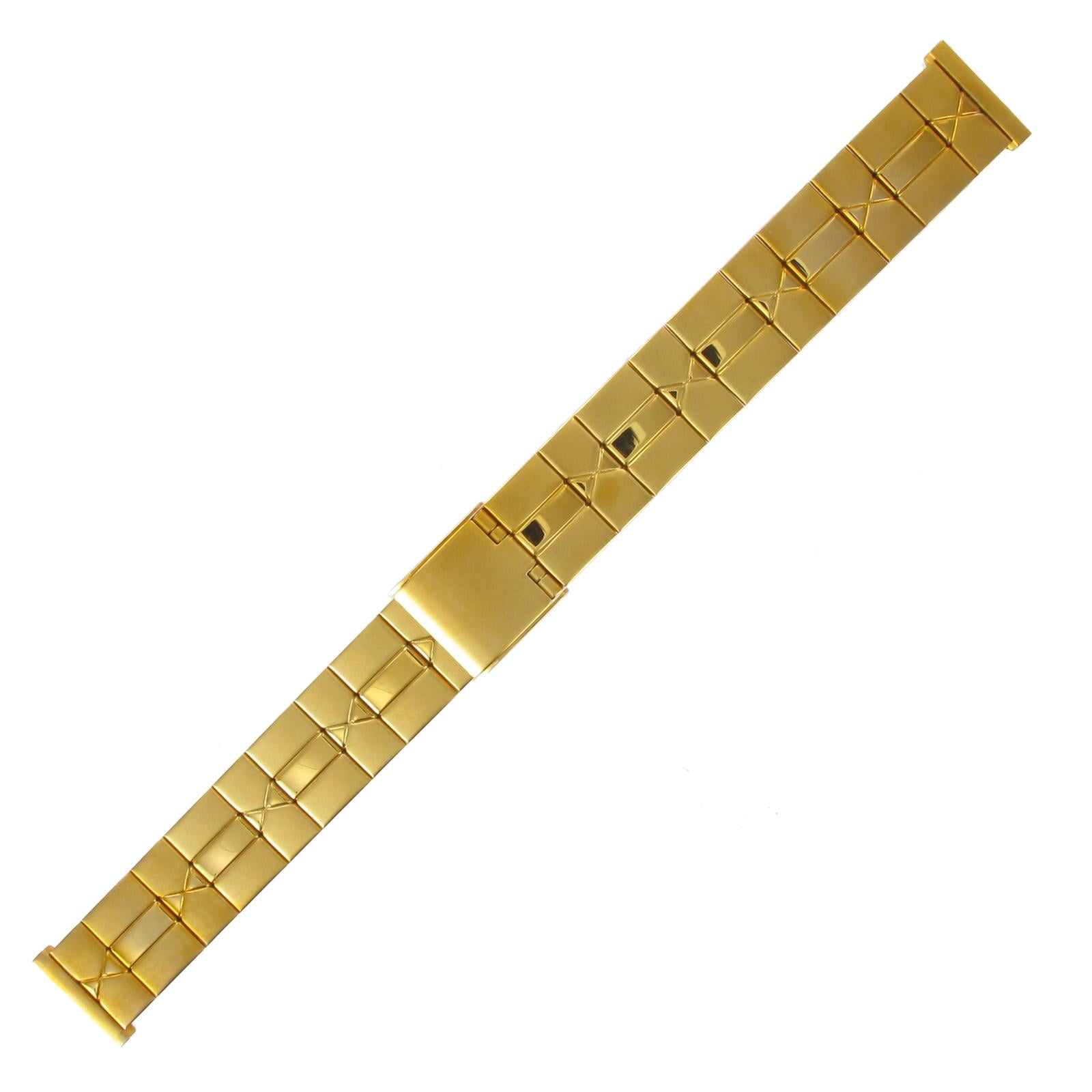 Hadley Roma LB5491Y 16mm Gold Tone Fancy Design Link Ladies Watch Band