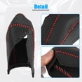 thumbnail image 5 of Black Car Faux Leather Gear Shift Knob Cover Transmission Shift Boot Lever for Honda HR-V 2016-2021 Red Stitches, 5 of 6
