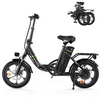 iSinwheel 750W Folding Electric Bike,16" Electric Bicycles with Max 56KM PAS Range & 20MPH,Step-Thru Commuter E Bikes for Adults and Teens,Black