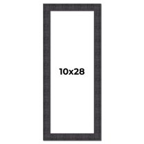 10x28 Frame Brown Rustic Solid Wood Picture Frame 1.5 Inches Wide | Interior Frame Depth 0.5 Inches