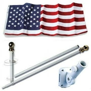 U.S. Flag Store American Embroidered Polyester 3 x 5 ft. Flag Set