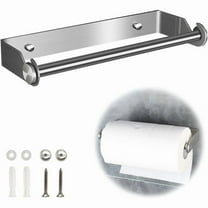 Stainless Steel Kitchen Paper Towel Holder Paper Towel Dispenser Paper Towel Holder Wall Mounted Kitchen Roll Holder for Bathroom Cabinet Toilet (2
