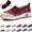 red, variant on Women's Comfortable Breathable Knitted Sneakers,Women's Cut-Out Sneakers, Lightweight Outdoor Casual Orthopedic Breathable Soft Slip On Flat Shoes