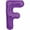 Purple, variant on NorthStar F Letter Foil Balloon
