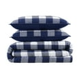 thumbnail image 2 of Serta Simply Comfort Alex Navy/White Buffalo Check Plaid Printed Quilt Set, King (3-Piece), 2 of 3