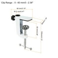 thumbnail image 2 of Uxcell 0.47" Hole Dia. Universal C Clamp Table Lamp Mic Arm Mount Desk Clamp White 2 Pcs, 2 of 6