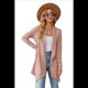 thumbnail image 1 of Cárdigan para Mujer, Elegante, Informal, de Larga, Abierto, Color Rosa, Talla L, 1 of 6