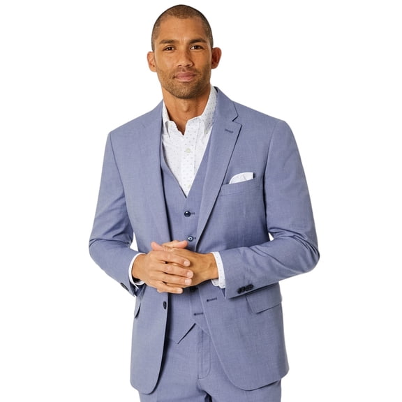 Tommy Hilfiger Mens Modern fit Suit Jacket Blazer 38 S Blue Solid Stretch