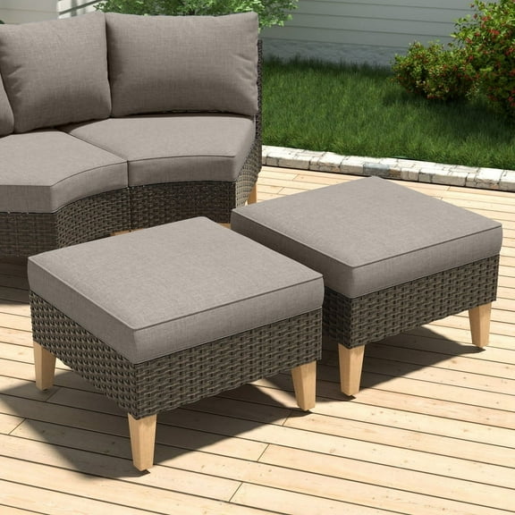 POCASSY Wicker Outdoor Ottoman