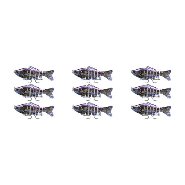 Yuarrent Señuelos de Pesca de 3 piezas, cebo falso vívido reutilizable de plástico con cuentas, cebos de natación portátiles, accesorio de Crankbait Type1 NO1 Yuarrent CBP501933