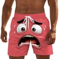 thumbnail image 4 of Mens Beach Shorts Funny Expression Graphic Summer Swim Trunks Novelty Beachwear Sports Vacation Shorts with Pockets, 4 of 4