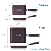 TeChef Tamagoyaki Japanese Omelette Pan / Egg Pan - Medium, Made in Korea