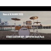 Yamaha Stage Custom Hip Kit, 4 Piece Drum Shell Pack Raven Black