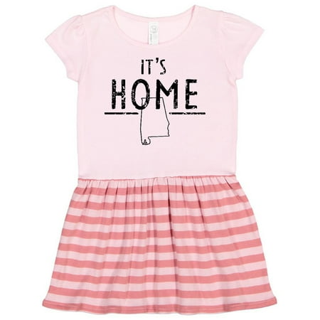 

Inktastic It s Home- Alabama State Outline DIstressed Text Gift Toddler Girl Dress