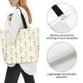 thumbnail image 3 of Easygdp White And Gold Geometry Bolsas Tote para Mujer, Bolsos de Hombro para Viaje, Bolsos de Mano de Gran Capacidad para Compras y Trabajo, 3 of 8