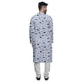 thumbnail image 3 of Atasi Cotton Slub Printed Fashion For Men Asymmetric Button Down Kurta For Men, 3 of 5