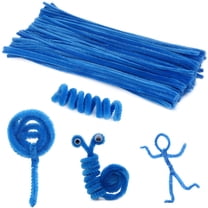 CCOCC 100 Pieces Pipe Cleaners Chenille Stem,Solid Color Pipe Cleaners Set for Pipe Cleaners DIY Arts Crafts Decorations,Chenille Stems Pipe Cleaners (Lake Blue)