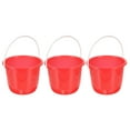 thumbnail image 1 of Moluckfu 3Ud Cubo Pequeño Rojo Con Asa Para Limpieza Y Jardín Plástico Duradero Y Fácil De Transportar, 1 of 8