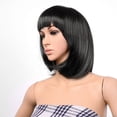 thumbnail image 6 of Dengmore Lady Girl Wig Women's Short Straight Bangs Full Hair Wigs Cosplay Party, 6 of 6