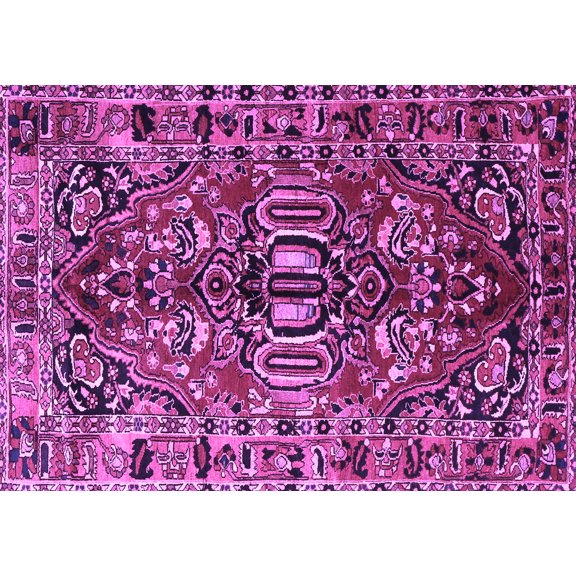Ahgly Company Indoor Rectangle Persian Purple Traditional Area Rugs, 5' x 7'