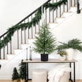 thumbnail image 6 of 2FT Artificial Norfolk Pine Christmas Tree Real Touch Faux Tree with Black Pot, Realistic Indoor Holiday Decor for Christmas Entryway, Living Room & Office, 6 of 8