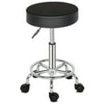 thumbnail image 6 of Best Salontool Round Rolling Stool Chair PU Leather Height Adjustable Shop Stool Swivel Drafting Work SPA Salon Stools with Wheels Office Chair (Black), 6 of 9