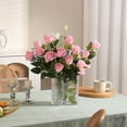 thumbnail image 6 of 12PCS Artificial Silk Flowers Realistic Roses Bouquet Long Stem for Home Wedding Decoration Party, 6 of 8