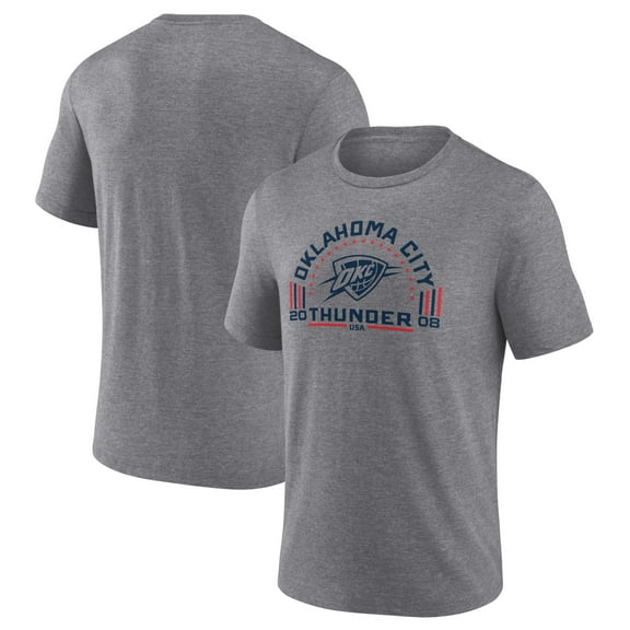 Men's Gray Oklahoma City Thunder Team Freedom Tri-Blend T-Shirt