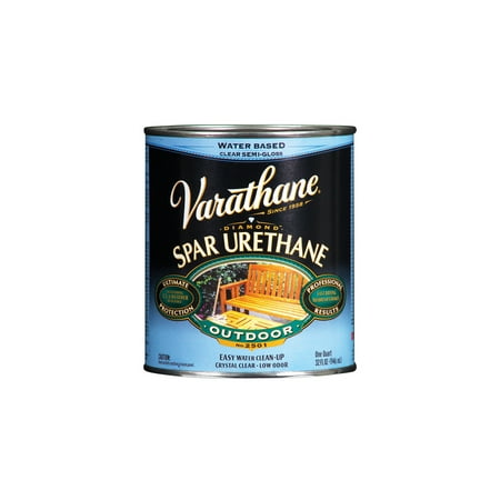 Varathane Semi-Gloss Clear Water-Based Spar Urethane 1 qt.
