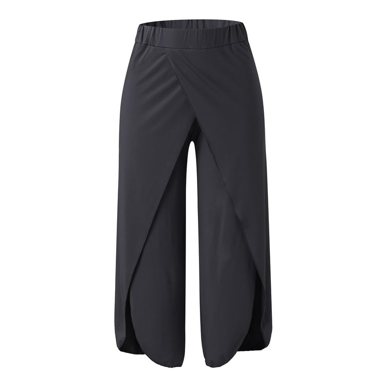 Gubotare Yoga Pants Women's Bootcut Yoga Pants Bootleg Dress Pants  Regular/Tall with Inner Pocket,Black L