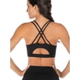 thumbnail image 7 of DODOING Women's Sports Bra Cross Back Strappy Removable Pads Yoga Running Workout Bra Sports Bra, 7 of 7
