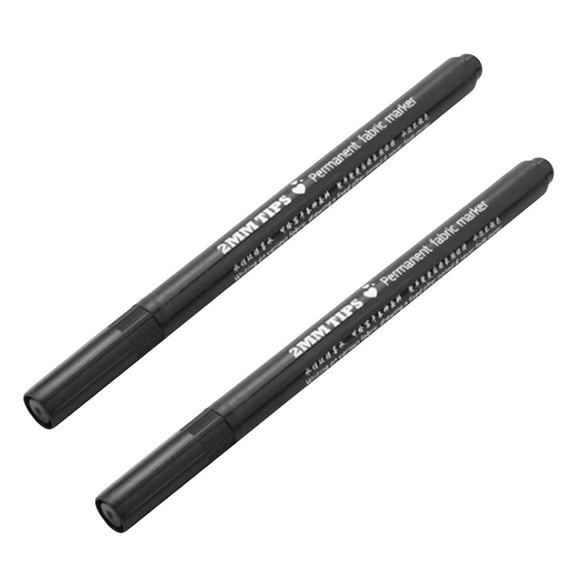 Mozhitti 2 X Fabric Marker Pens Colors For DIY Textile Clothes T Shirt Shoes Dark