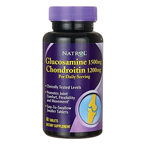 Natrol Glucosamine 1500 Mg Chondroitin 1200 Mg Tablets, 60 Ea, 3 Pack