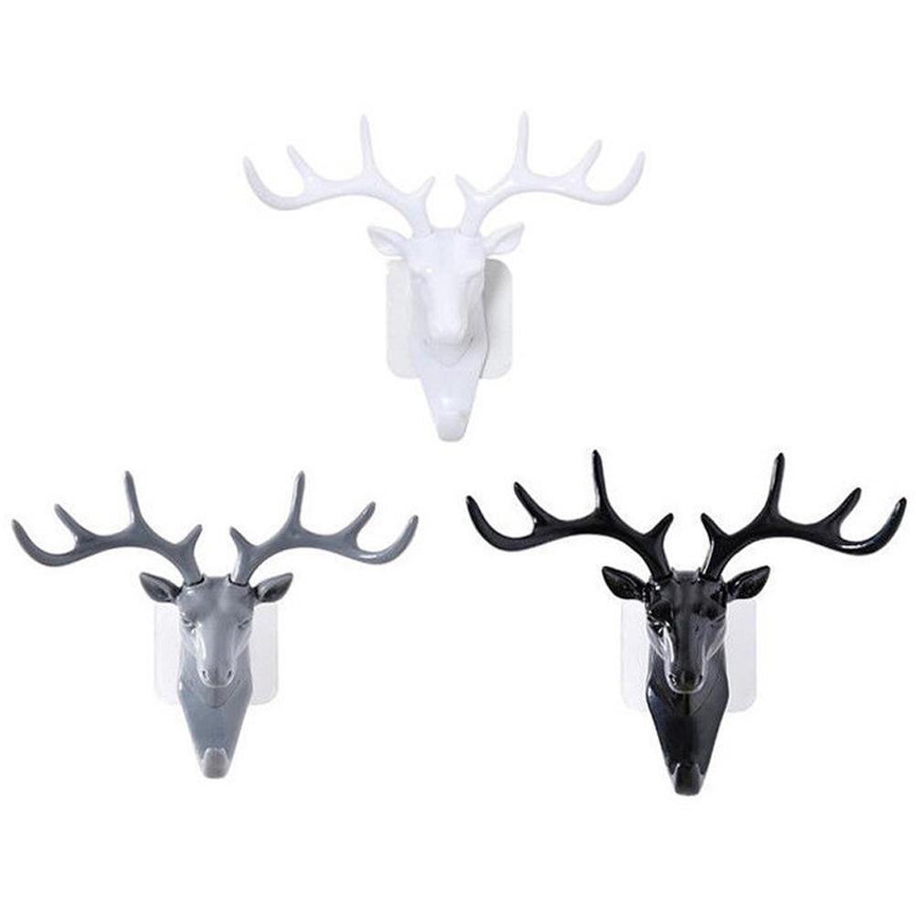 SANAG Deer Head Wall Hook Animal Shaped Hanger Coat Hat Hook for Wall Decoration