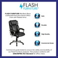 thumbnail image 4 of Flash Furniture Carolyn Mid-Back Black LeatherSoft Executive Swivel Office Chair with Padded Arms, 4 of 12