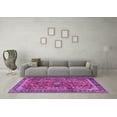 thumbnail image 3 of Ahgly Company Indoor Square Persian Purple Traditional Area Rugs, 7' Square, 3 of 4