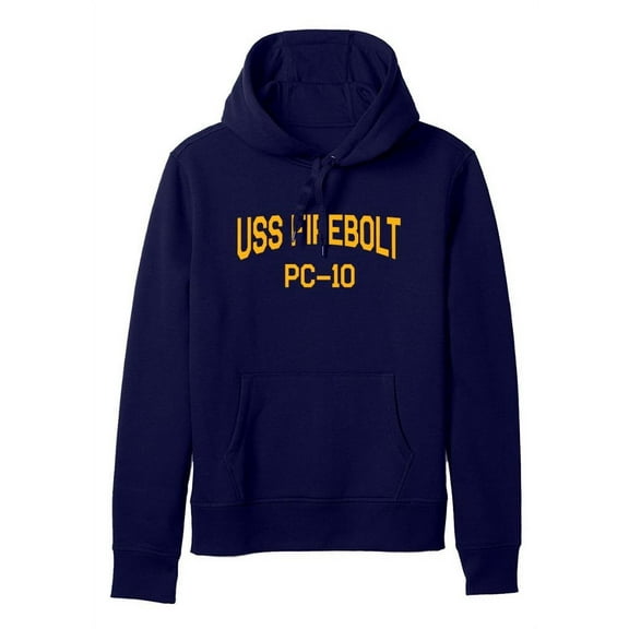 USS Firebolt PC-10 Cyclone Patrol Boat Naval Warship Standard Size Pullover Hoodie