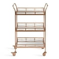 thumbnail image 4 of Kate and Laurel Ketia Metal Tray Bar Cart, Rose Gold 23x13x35, 4 of 9