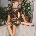 thumbnail image 4 of Fotbe Western Skeleton Cowboy Horse Pijama Estampada de 2 Piezas para Niños – Ropa de Dormir de Manga Corta Cómoda para Niños y Niñas, Camiseta y Shorts de Algodón-Small, 4 of 6