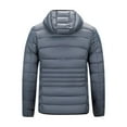 thumbnail image 4 of HOMADLES Mens Quilted Winter&nbsp;Coat with Hooded, Multiple Pockets Solid Long Sleeved Parka Jacket for Men Jackets Gray XL, 4 of 9