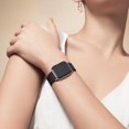 thumbnail image 5 of Bestig Bandas De Cuero Compatibles Con Apple Watch Band 38 Mm, 40 Mm, 41 Mm, 42 Mm (Serie 10 11) Para Mujeres Y Hombres Correa De Pulsera Para Iwatch Se3/2/1 Y Series 9 8 7 6 5 4 3 2 1 (Negro+Oro Rosa, 5 of 5