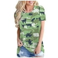 thumbnail image 2 of SDJMa Shorts for Womens Women's Socket Camouflage Printing Short Sleeves Shorts Leisure Tops, 2 of 5