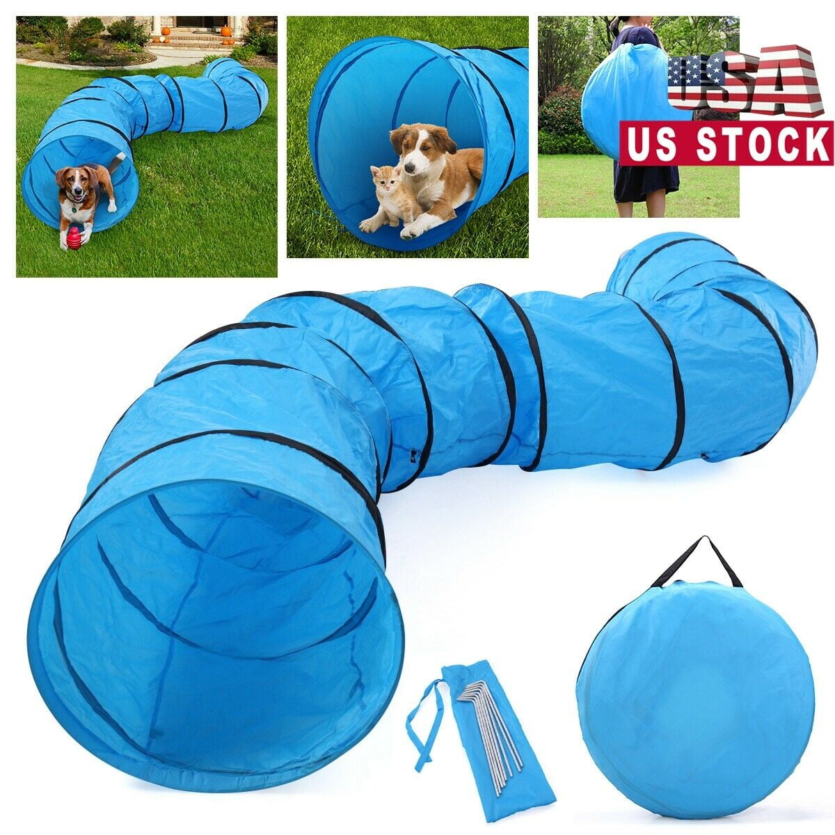 Dog Pet Agility Obedience Training Tunnel 18' New 