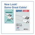 thumbnail image 6 of onn USB-C to USB-A Charging Cable, 6 ft, USB-IF Certified, for iPhone 15/16/17 and Galaxy Devices, White, 6 of 8