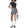 thumbnail image 4 of Falda Yewsea plisada para tenis y golf en forma de A con pantalones cortos, color gris claro, 4 of 7