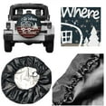 thumbnail image 5 of I Go Where I'm Towed American Flag Spare Tire Cover Waterproof Dust-Proof Universal Wheel Camper Spare Tire Cover Fit for RV Trailer Truck Jeep SUV Rav4 Motorhome Travel Trailer Accessories, 5 of 10
